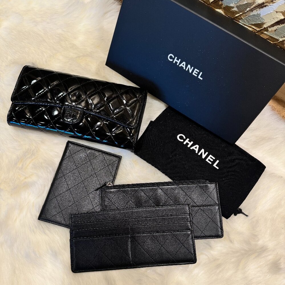 Chanel Quilted Travel Long Wallet